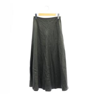 Deuxieme Classe アササルファーゾメスカート フレアスカート ロング リネン 34 ダークグレー