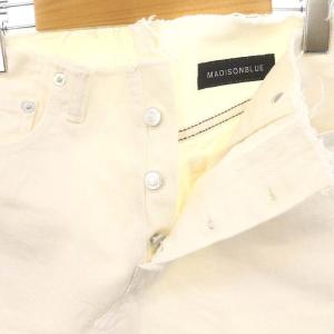 MADISONBLUE デニム ミニスカート タイトスカート カットオフ 00 白 ホワイト