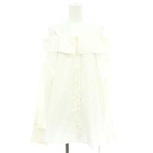 FRAY I.D 24SS シャツデザインオフショルブラウス 長袖 前開き F オフホワイト /DO OS