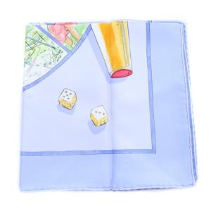 HERMES 小さな幸せのゲーム Le jeu des petits bonheurs カレ90 スカーフ ブルー