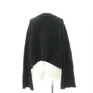 Deuxieme Classe 23SS Classy カーディガン 長袖 Vネック クロップド丈 金ボタン 黒 ブラック