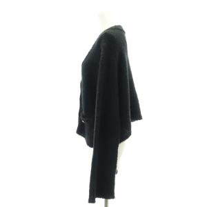 Deuxieme Classe 23SS Classy カーディガン 長袖 Vネック クロップド丈 金ボタン 黒 ブラック