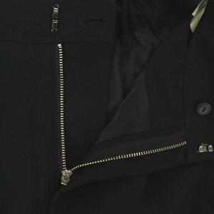 Diagram GRACE CONTINENTAL 23SS カットアウトワイドパンツ サイドライン タック バイカラー 36 S 黒 ブラック アイボリー 0323211060