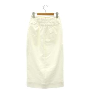 Diagram GRACE CONTINENTAL 24SS ストレッチタイトスカート  ロング丈 マキシ丈 スリット ジップフライ コットン 36 S 白 ホワイト