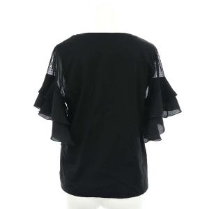 Diagram GRACE CONTINENTAL 24SS シアーフレアスリーブトップ カットソー 半袖 コットン 36 黒 ブラック