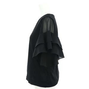 Diagram GRACE CONTINENTAL 24SS シアーフレアスリーブトップ カットソー 半袖 コットン 36 黒 ブラック