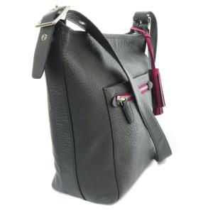 COACH タッセル付き ワンショルダーバッグ レザー 紫 パープル グレー 20202