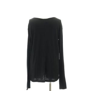 IENA 23AW リヨセルコットン シアー ロングTシャツ カットソー 長袖 プルオーバー F 黒 ブラック