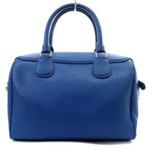 COACH ミニボストンバッグ トートバッグ ショルダーバッグ 2way 斜め掛け レザー 青 ブルー F32202