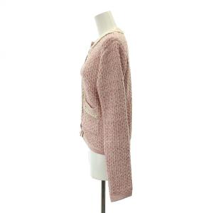 Chesty ノーカラージャケット サイズ1 レッド　スパンコール Chesty ノーカラージャケット サイズ1 レッドスパンコール