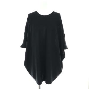 L'Appartement Hello,Bonjour! ニット セーター 長袖 プルオーバー F 黒 ブラック