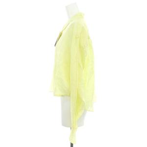 IENA 24SS ラミーショートシャツ ブラウス 長袖 前開き 黄色 イエロー /NR OS