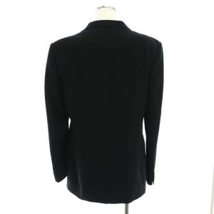 EMPORIO ARMANI スーツ セットアップ 上下 テーラードジャケット 総裏地 3B パンツ スラックス 52 黒 ブラック
