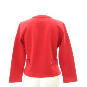 agnes b. カーディガン 長袖 クルーネック 裏起毛 1 S 赤 レッド