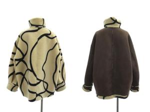 Ameri VINTAGE 22AW 2WAY REVERSIBLE BOA JACKET F ベージュ