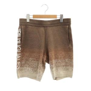 1PIU1UGUALE3 113 SHORTSニットショートパンツ イージー 5 モカブラウン ベージュ