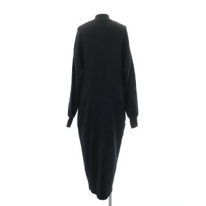 L'Appartement 22AW Mockneck K ワンピース ロング丈 マキシ丈 長袖 ニット ウール F 黒 ブラック