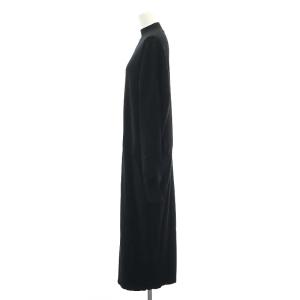L'Appartement 22AW Mockneck K ワンピース ロング丈 マキシ丈 長袖 ニット ウール F 黒 ブラック