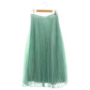TSURU by Mariko Oikawa 24SS Alina プリーツスカート ロング マキシ丈 34 ミントグリーン /MI OS