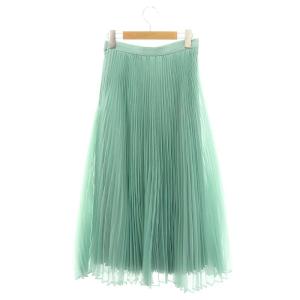 TSURU by Mariko Oikawa 24SS Alina プリーツスカート ロング マキシ丈 34 ミントグリーン /MI OS