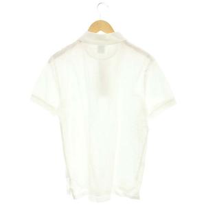 PAUL SMITH シグネチャーストライプ リブ ポロシャツ 半袖 鹿の子 M 白 ホワイト