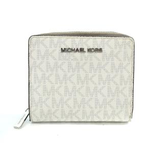 JET SET TRAVEL 財布 二つ折り ラウンドファスナー 小銭入れ ロゴプリント 白 ホワイト