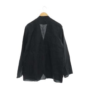 marka 23A FIELDMAN JACKET ジャケット ノーカラー 3B 薄手 リネン 1 チャコールグレー