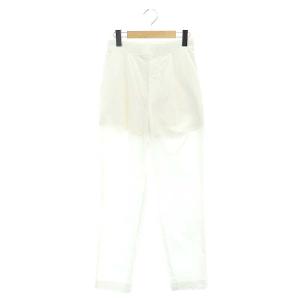 ENFOLD イージーパンツ テーパードパンツ タック インナー付き 38 白 ホワイト