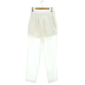 ENFOLD イージーパンツ テーパードパンツ タック インナー付き 38 白 ホワイト