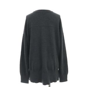 Theory クルーネックニット セーター 長袖 プルオーバー L ダークグレー