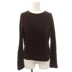 プリュスノアール 長袖ニット カットソー 3 茶色 ブラウン