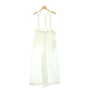 22SS CHINO SUSPENDER ワイドパンツ サスペンダー タック 1 白 ホワイト /ES