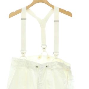CURRENTAGE 22SS CHINO SUSPENDER ワイドパンツ サスペンダー タック 1 白 ホワイト /ES