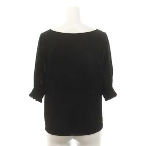 ANAYI 半袖ニット セーター プルオーバー 五分袖 38 M 黒 ブラック