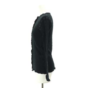 me ISSEY MIYAKE カリフラワーカーディガン 長袖 黒 ブラック