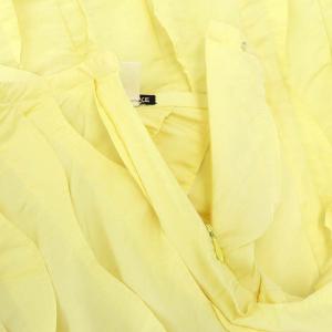 ISSEY MIYAKE ウェーブ ロングスカート ミモレ丈 台形 2 クリームイエロー