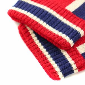 HYSTERIC GLAMOUR 手袋 グローブ ミトン ニット ロゴ 刺繍 赤 レッド 紺 ネイビー