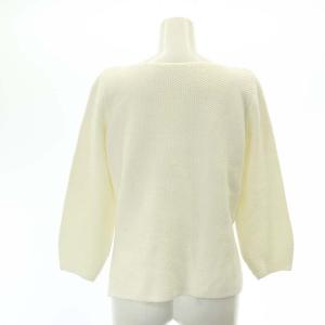 FOXEY NEW YORK エンジェルピケ ニット セーター 長袖 プルオーバー 38 M オフホワイト