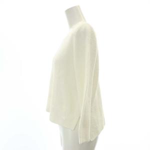 FOXEY NEW YORK エンジェルピケ ニット セーター 長袖 プルオーバー 38 M オフホワイト