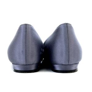 MANOLO BLAHNIK HANGISIFLAT パンプス 34.5 ネイビー