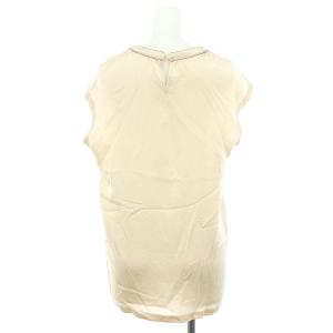 Max Mara シルクノースリーブトップス カットソー サテン 42 ライトベージュ 81660166