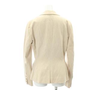 LANVIN シルクピークドラペル1Bジャケット テーラード ブレザー 38 M ライトベージュ