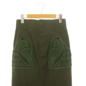 Mame Kurogouchi 22SS Cording Embroidered Nep-Cotton Skirt