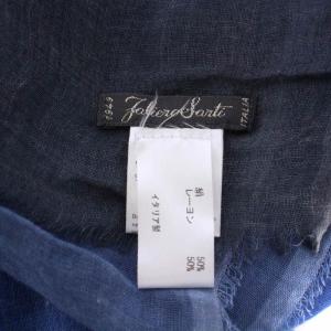 Faliero Sarti ストール マフラー シルク イタリア製 紺 ネイビー 青 ブルー