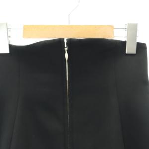 SNIDEL 24SS ハイウエスト構築ミニスカート フロントジップ 1 黒 ブラック