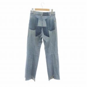 VETEMENTS 再構築デニムパンツ ジーンズ カットオフ ダメージ加工 ボタンフライ XS ライトブルー