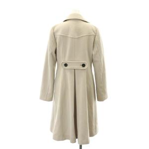 BLUE LABEL CRESTBRIDGE ウール ダブル コート アウター ロング 38 グレージュ