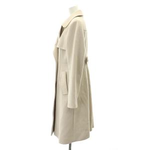 BLUE LABEL CRESTBRIDGE ウール ダブル コート アウター ロング 38 グレージュ