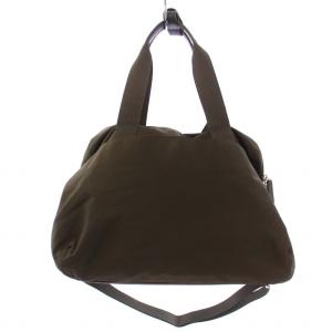 agnes b. ボストンバッグ ショルダーバッグ 2WAY 南京錠 鍵付き ナイロン カーキ