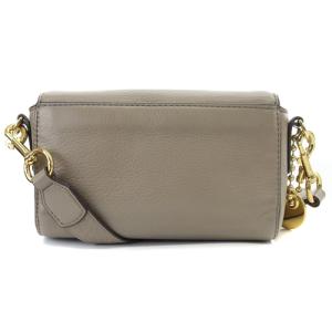 MARC JACOBS スクエア クロスボディ ショルダーバッグ レザー ロゴ グレージュ M0008896